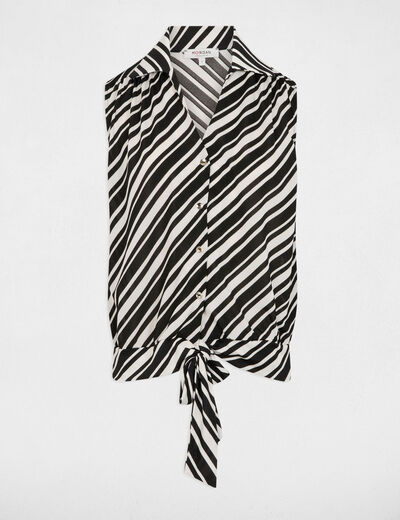 Gestreiftes Tanktop weiss damen