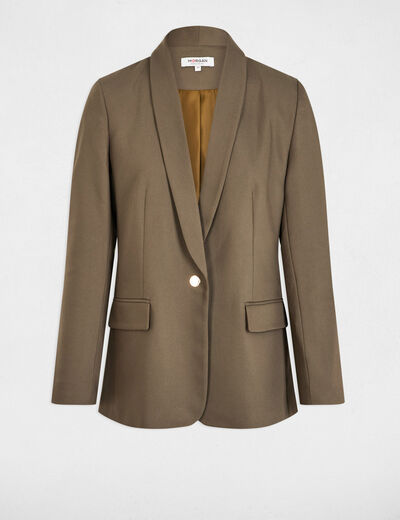 Kurze Jacke mit Schalkragen khakigrün damen