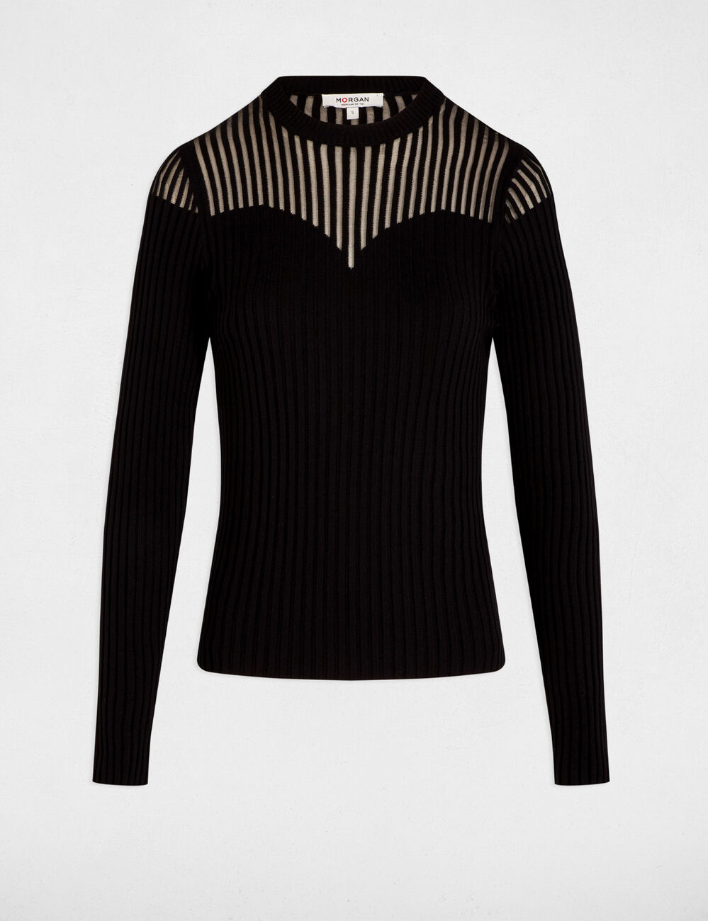 Pullover mit langen Ärmeln schwarz damen