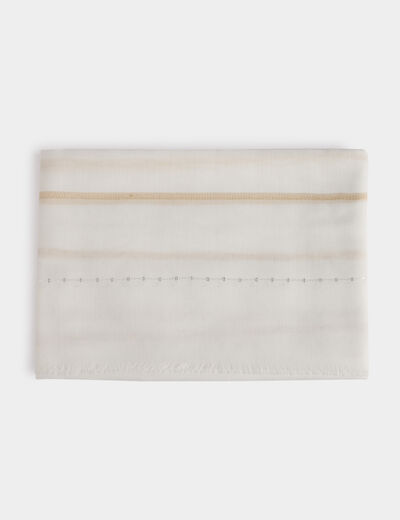 Foulard avec sequins blanc femme