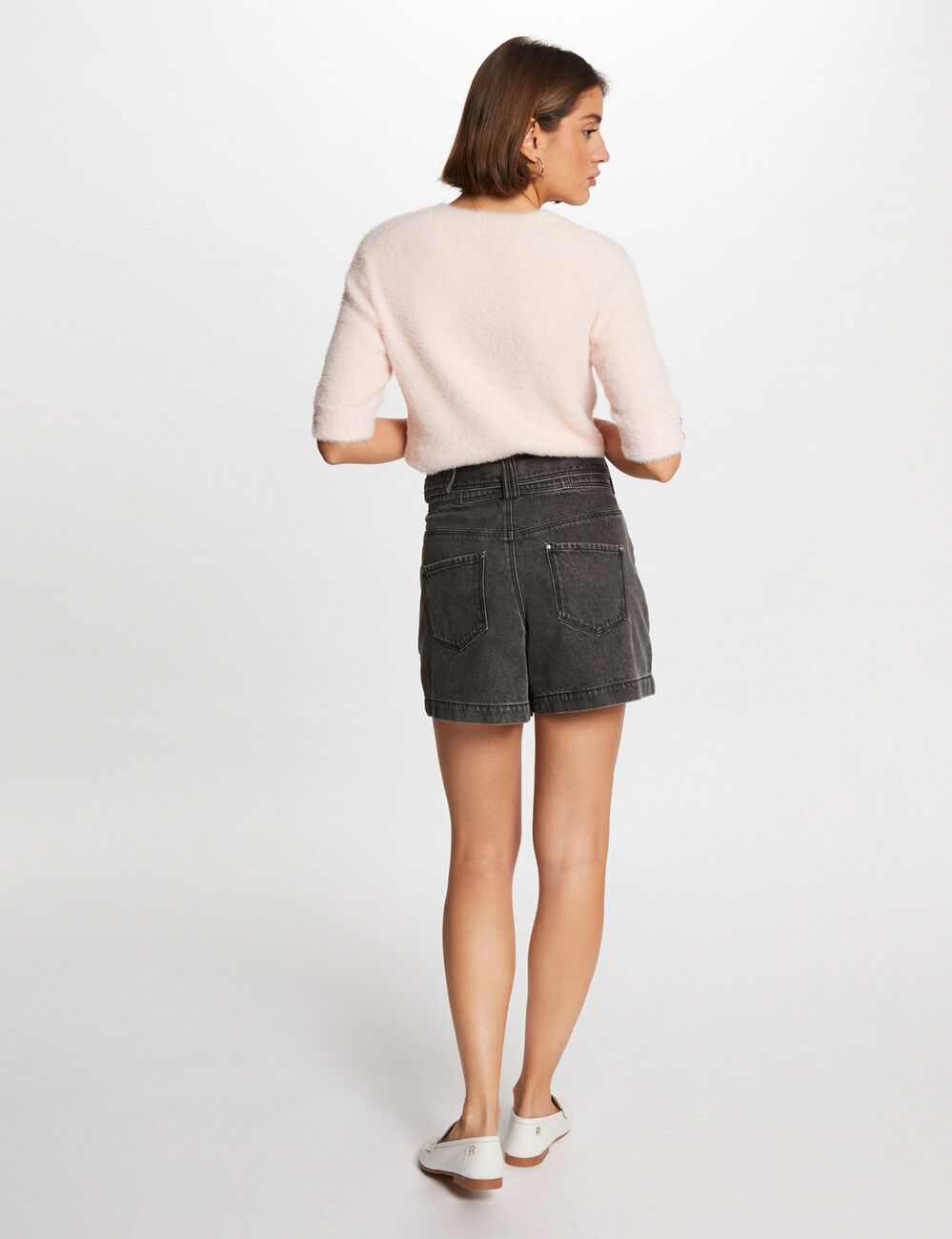 Kurzarm-Pullover rosa damen