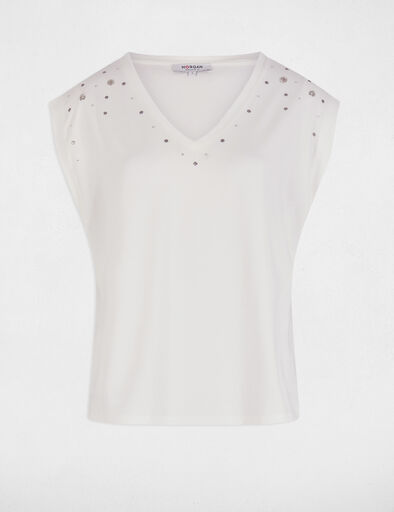 Kurzarm-T-Shirt weiss damen