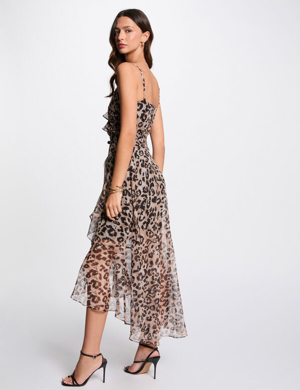 robe midi ajustee imprimee multicolore femme Robe midi ajustée imprimée multicolore femme