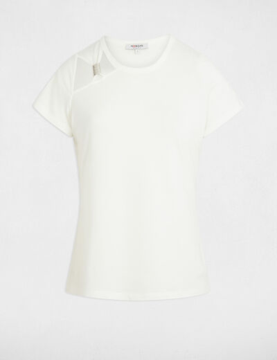 T-shirt manches courtes blanc femme