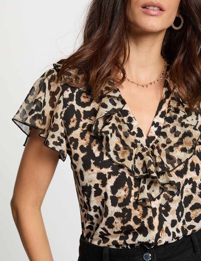 T-Shirt Segel V-Ausschnitt mehrfarbig damen