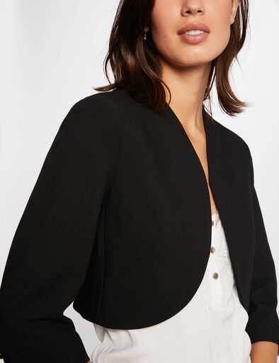 gerade jacke mit 34 armeln schwarz damen Gerade Jacke mit 3/4-Ärmeln schwarz damen