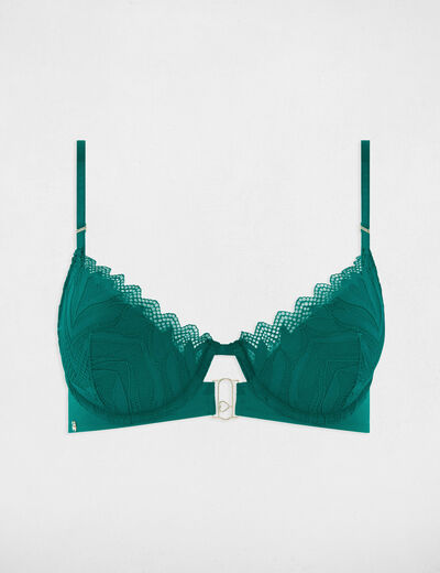 Soutien-gorge à coques vert femme