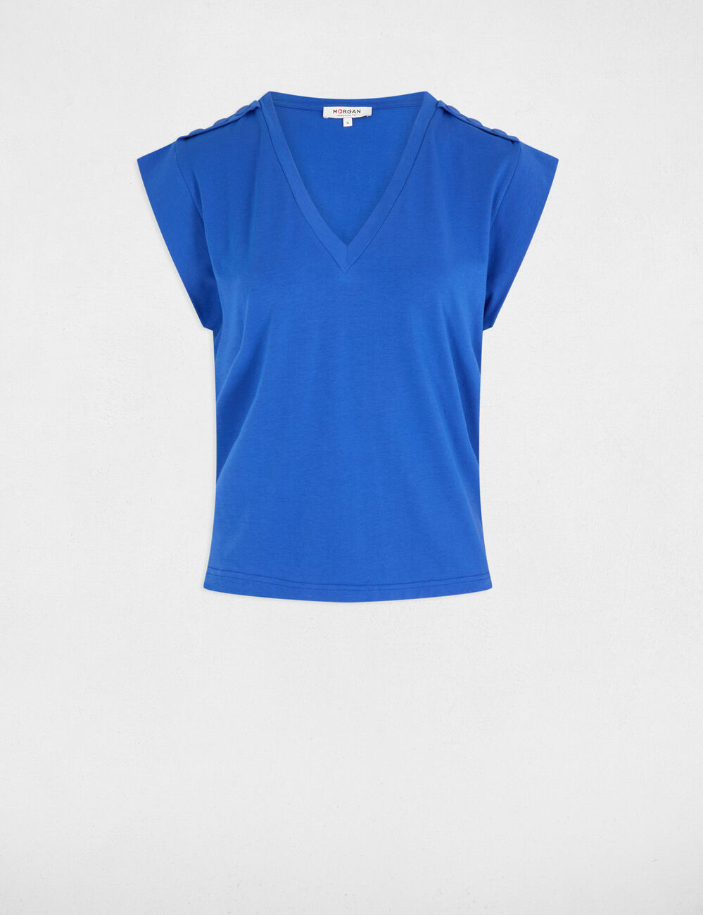 Kurzarmshirt elektrisch blau damen