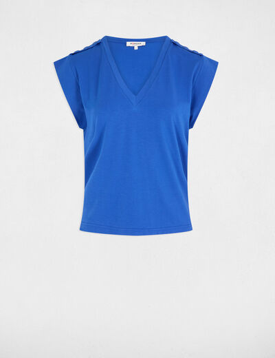 Kurzarmshirt elektrisch blau damen
