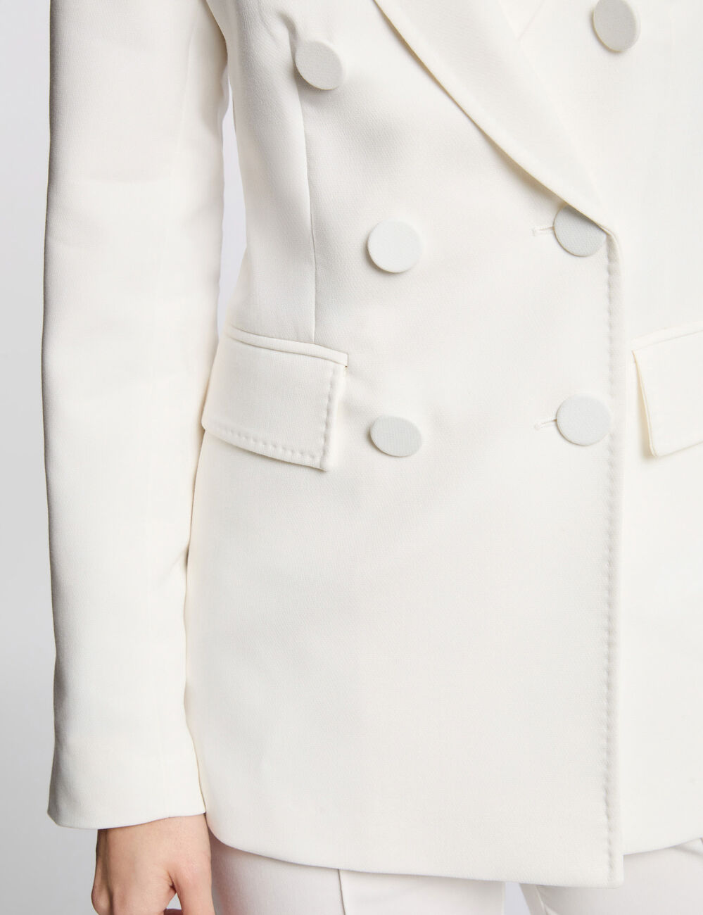 Blazer boutonnée blanc femme