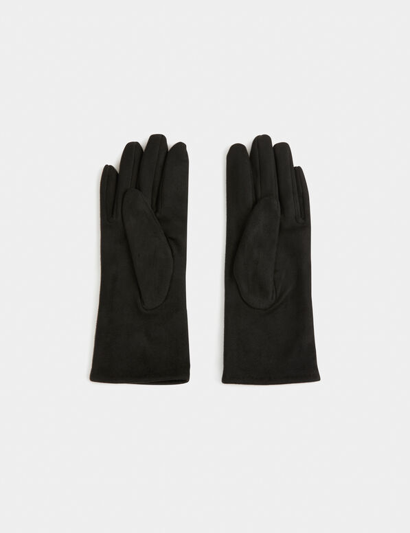 Handschuhe mit Strass schwarz damen