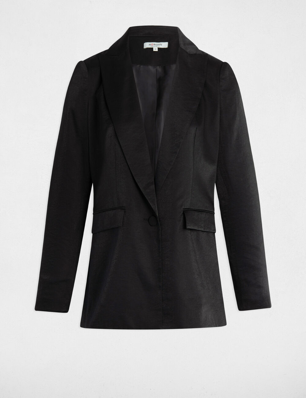 Blazer aus Wildlederimitat schwarz damen