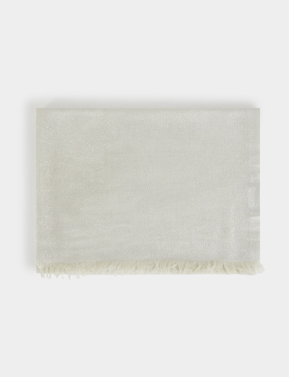 Foulard fils m&eacute;tallis&eacute;s ivoire femme