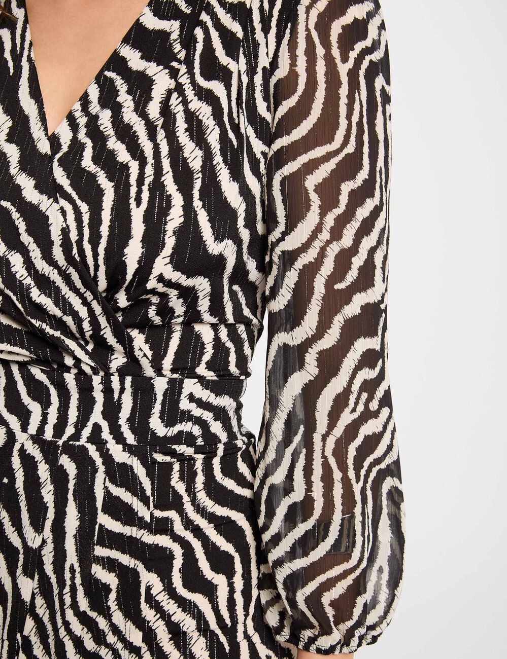 Robe portefeuille imprimée multicolore femme