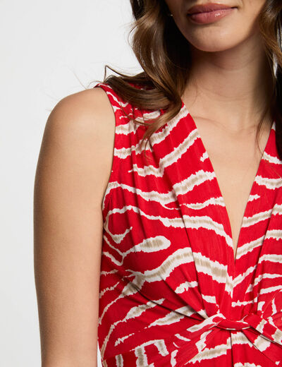 Bedrucktes kurzes eng anliegendes Kleid mehrfarbig damen