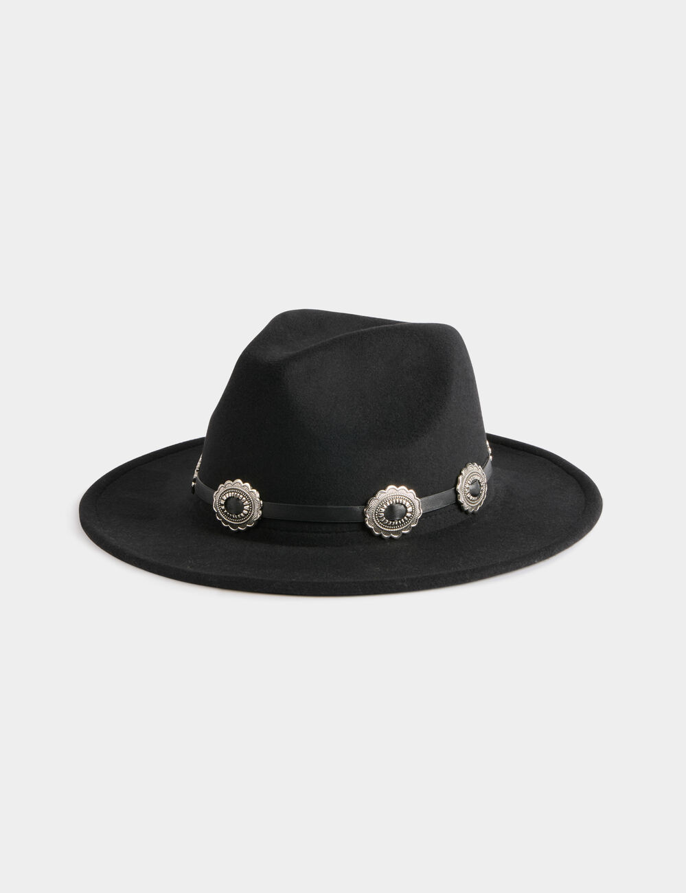 Hut mit Western-Details schwarz damen