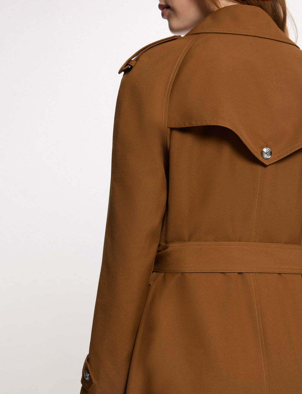 Langer Trenchcoat mit G&uuml;rtel kamel damen