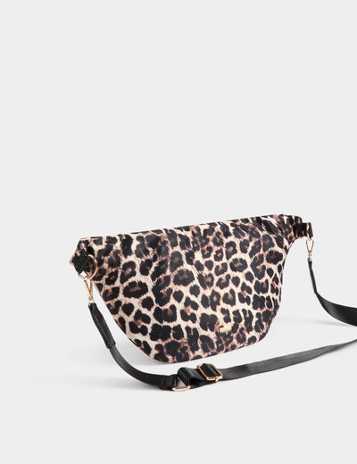 Sac banane imprimé léopard multicolore femme