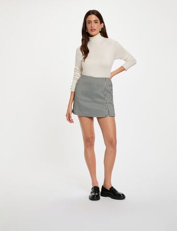 Jupe courte ajust&eacute;e noir femme