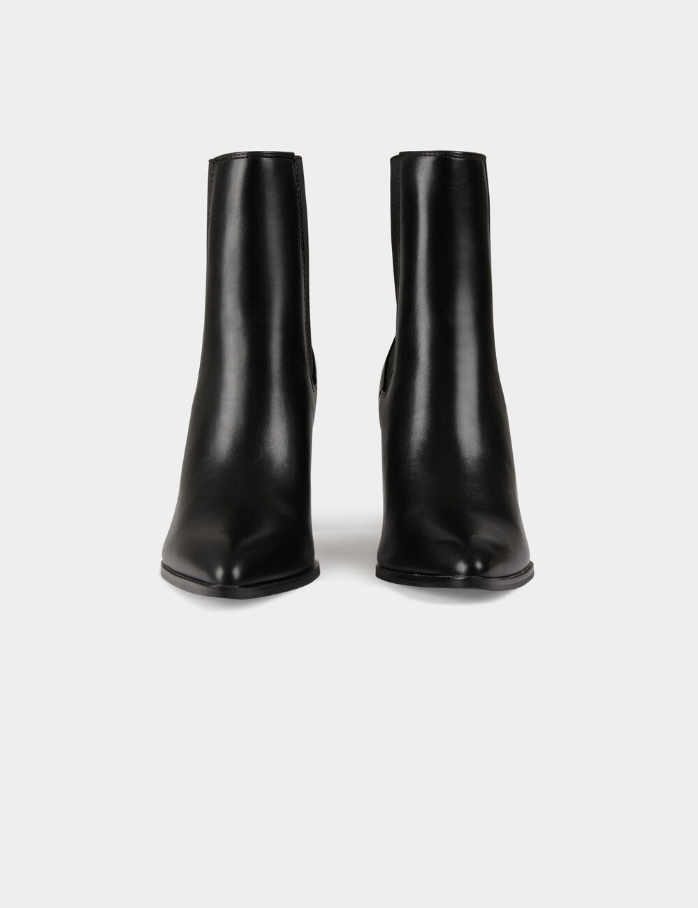 Elastische Stiefeletten mit Absätzen schwarz damen