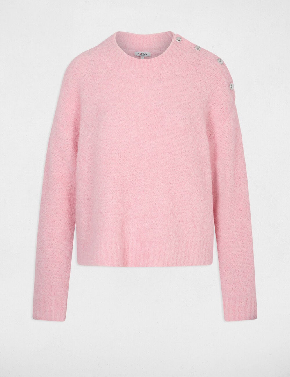 Pullover mit Rundhalsausschnitt hellrosa damen