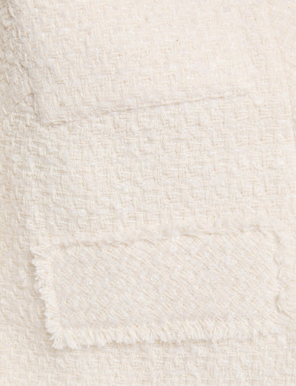 Veste ajust&eacute;e cropped ivoire femme