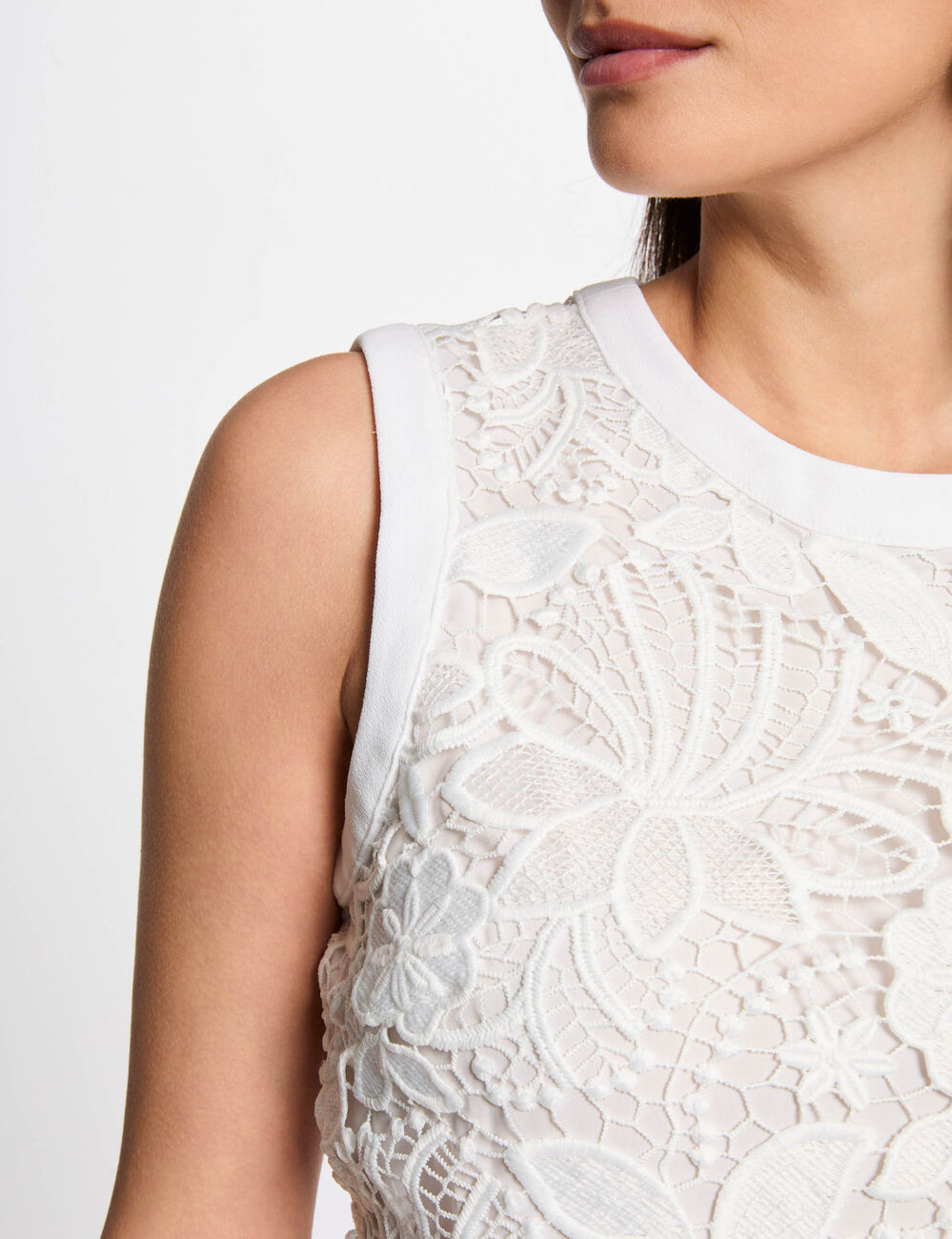 Combishort dentelle blanc femme