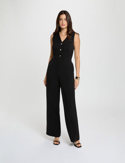 Tenue élégante Polyester Combinaison Femme Sans Manches Morgan - Col V Violet - Taille 44 - 100% Polyester Combinaison Violette Morgan Tenue élégante Polyester Combinaison Femme Sans Manches Morgan - Col V Violet - Taille 44 - 100% Polyester Combinaison Violette Morgan