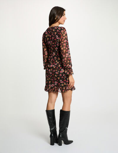 Kurzes, figurbetontes Kleid mehrfarbig damen