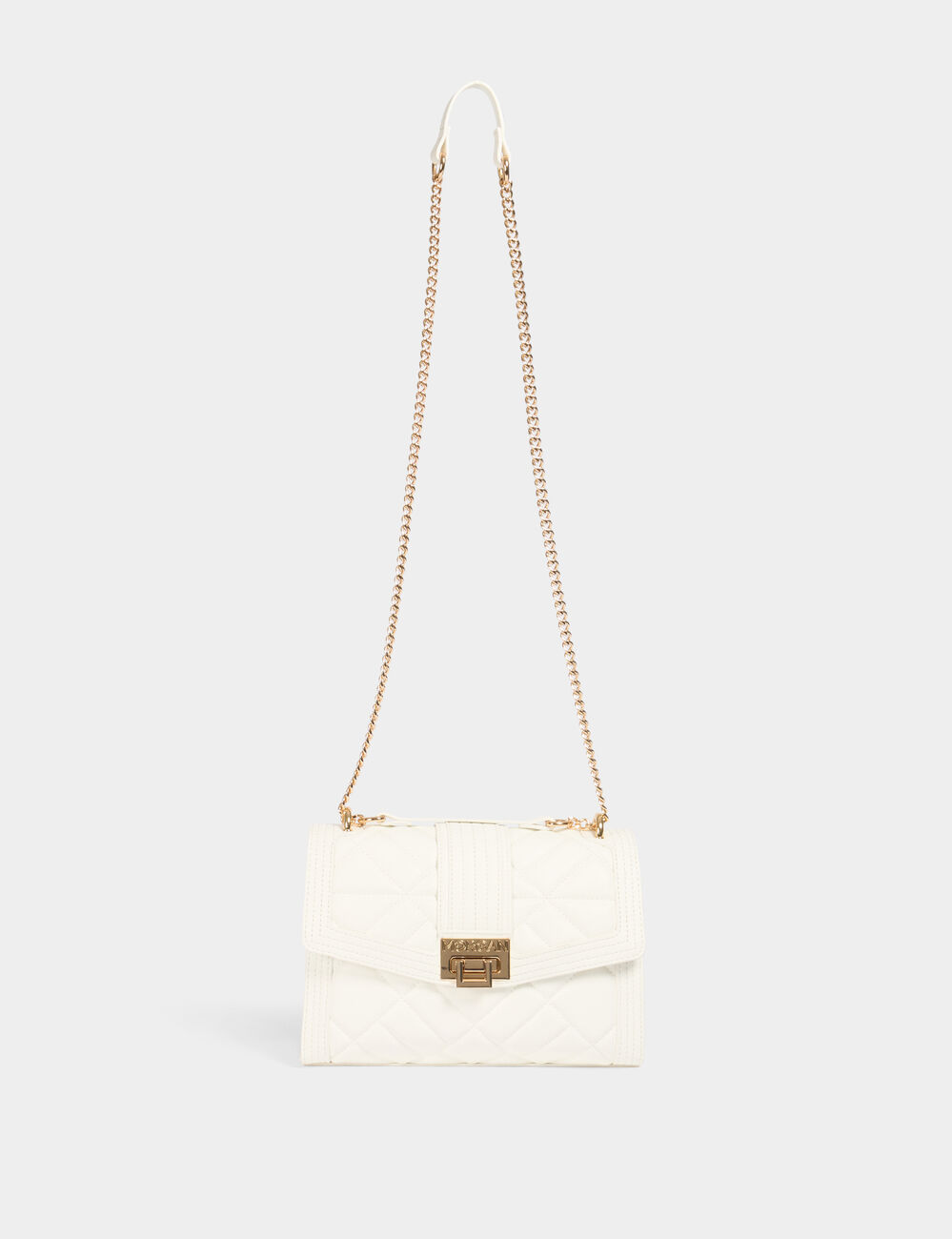 Gesteppte Clutch weiss damen
