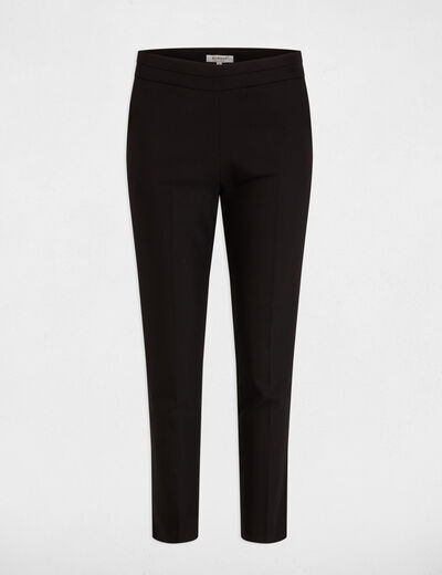 Pantalon cigarette 7/8ème noir femme