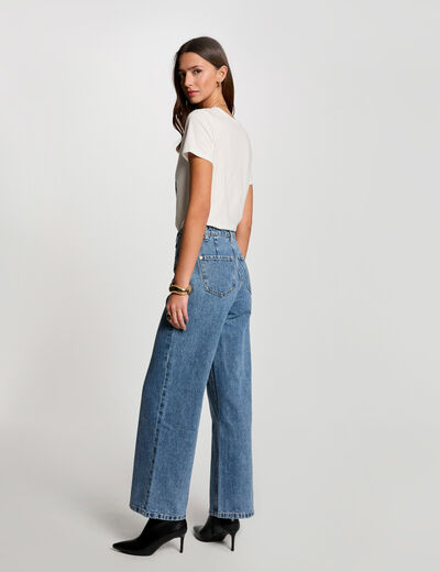 Jeans mit weitem Bein double stone denim damen