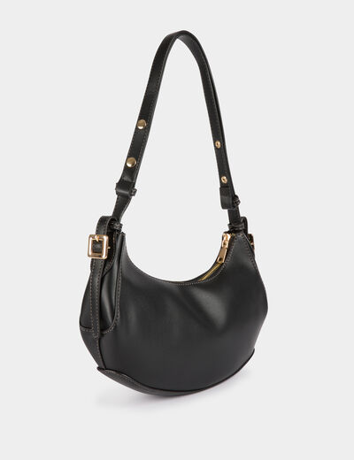 Halbmondförmige Handtasche schwarz damen