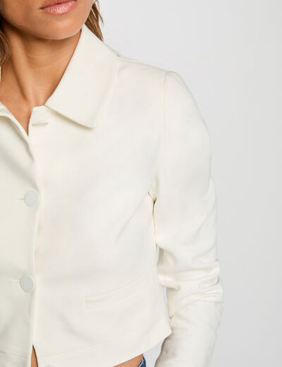 Veste manches longues blanc femme