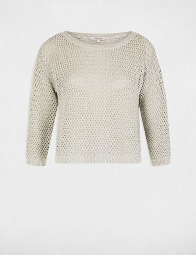 Pullover mit 3/4-Ärmeln hellgrün damen