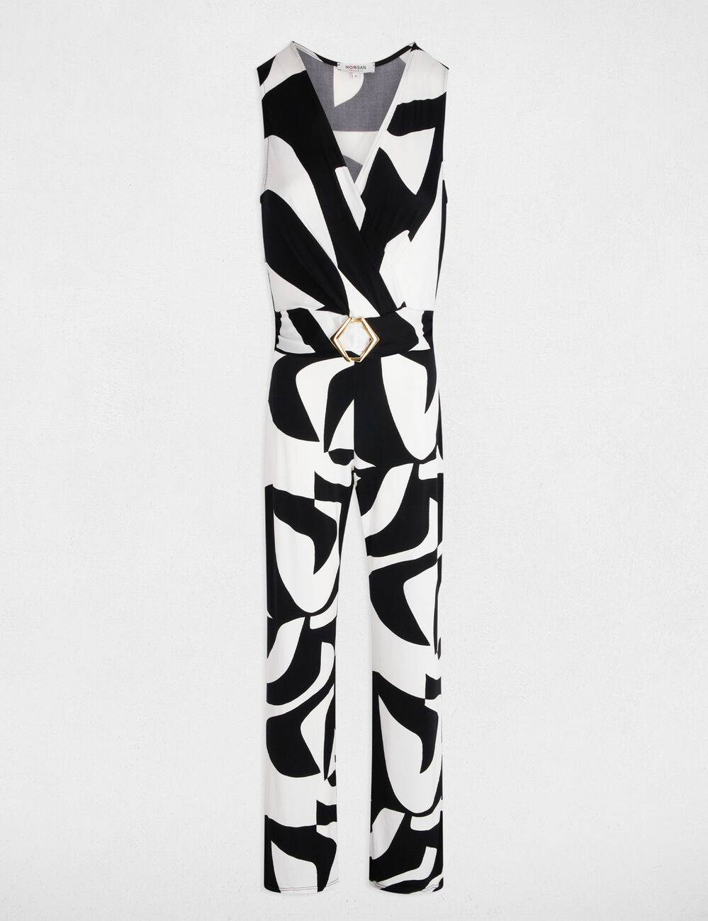 Langer Jumpsuit mit Print mehrfarbig damen
