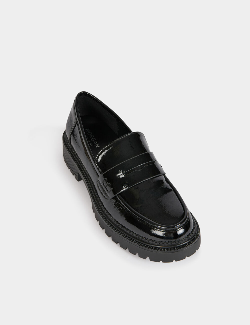 Mocassins vernis noir femme