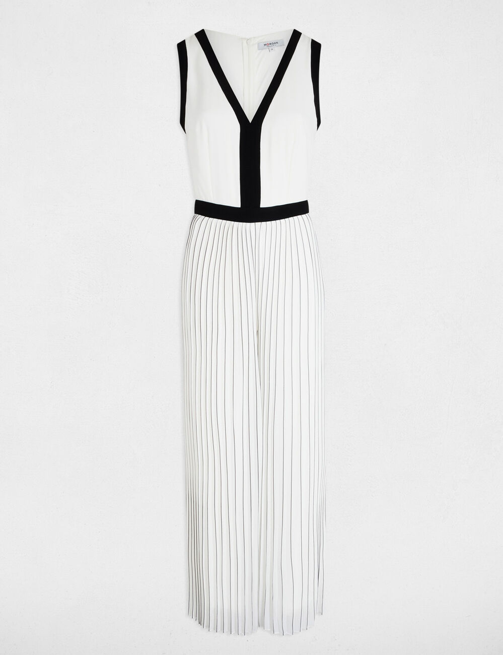 Plissierter Jumpsuit weiss damen