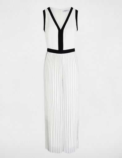 plissierter jumpsuit weiss damen Plissierter Jumpsuit weiss damen