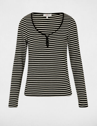 Langärmliges T-Shirt schwarz damen