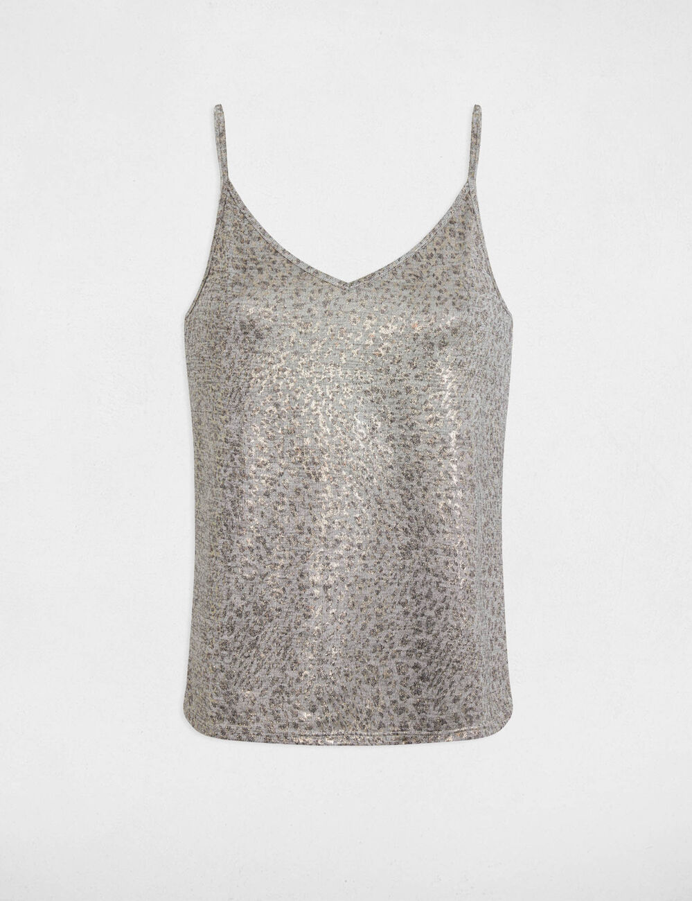 Top mit dünnen Trägern gris clair damen