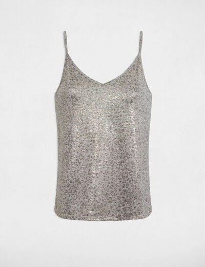 Top mit dünnen Trägern gris clair damen