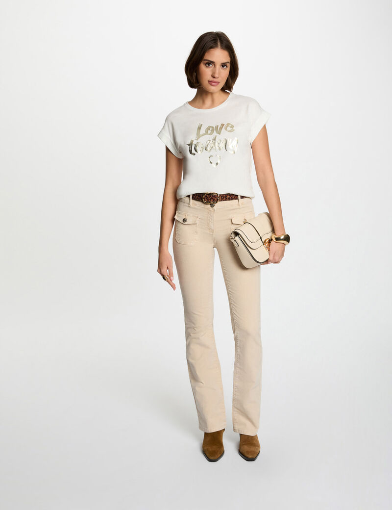 t shirt mit aufdruck weiss damen T-Shirt mit Aufdruck weiss damen