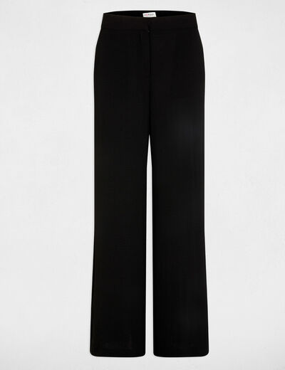 Weite, fließende Hose schwarz damen