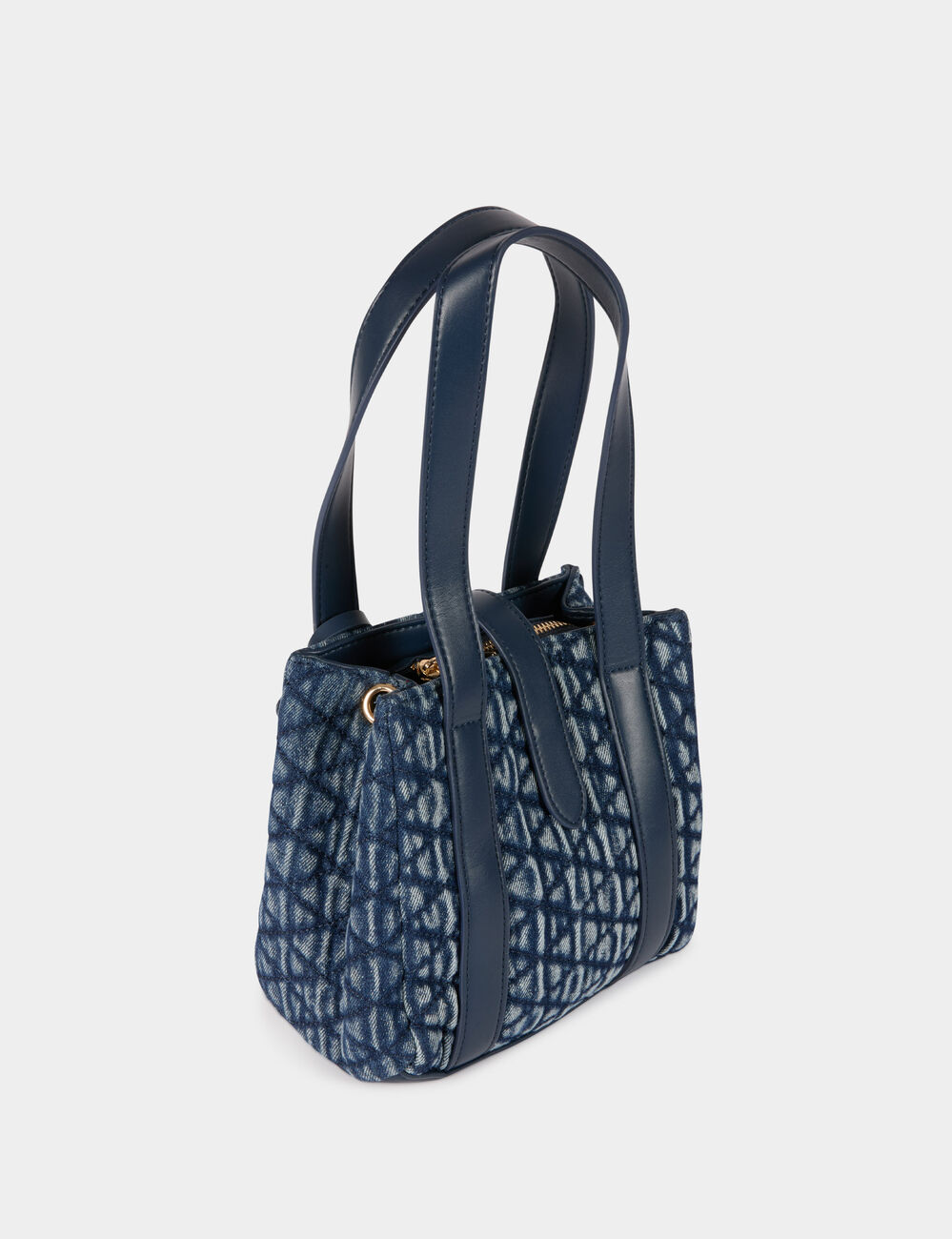 Sac cabas matelass&eacute; denim stone femme