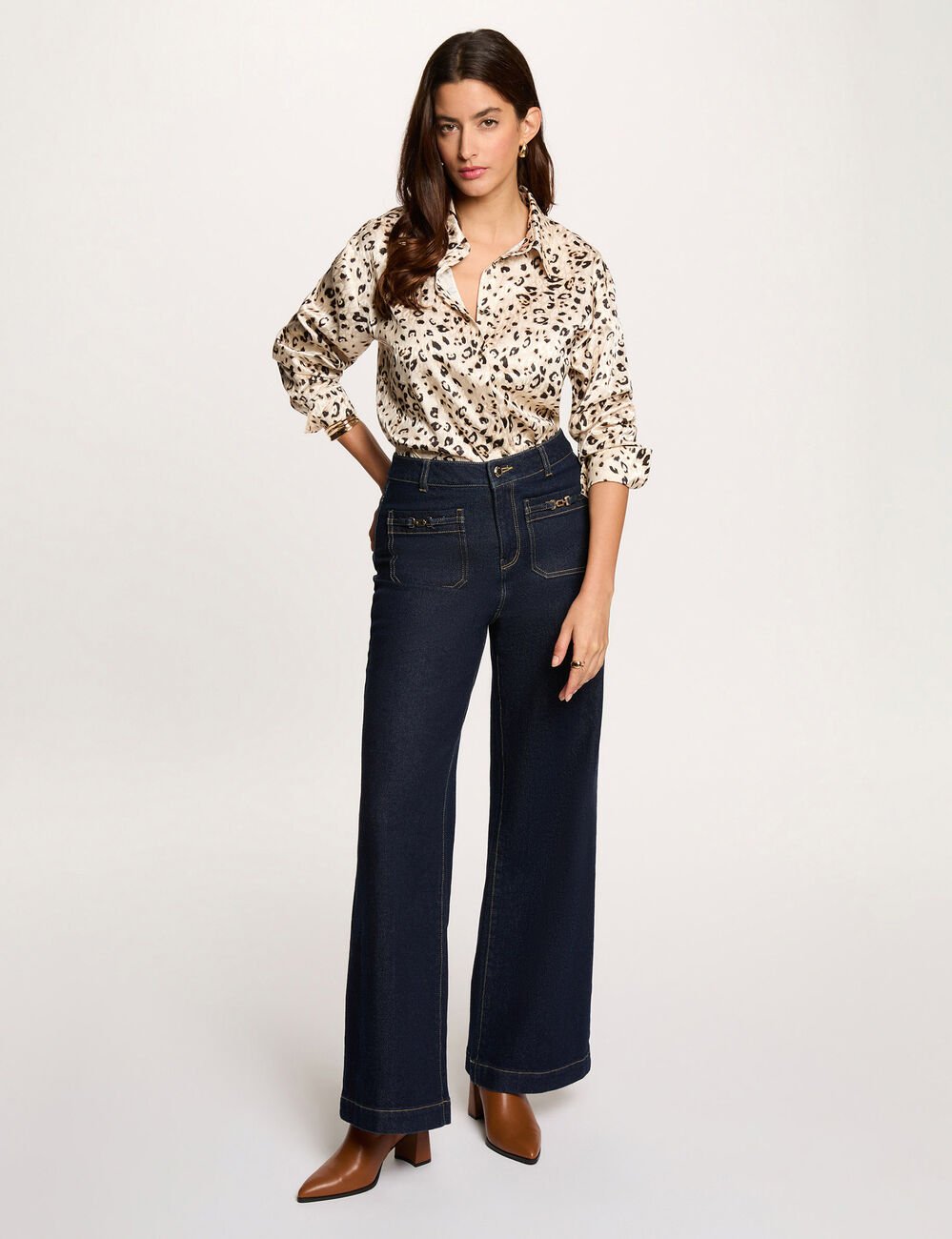 Taillierte Hemd mehrfarbig damen