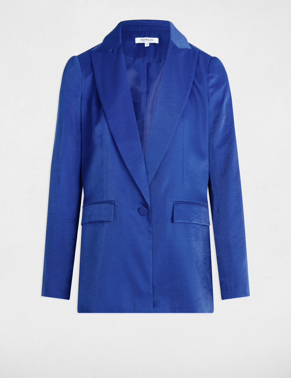 Blazer suédine bleu electrique femme