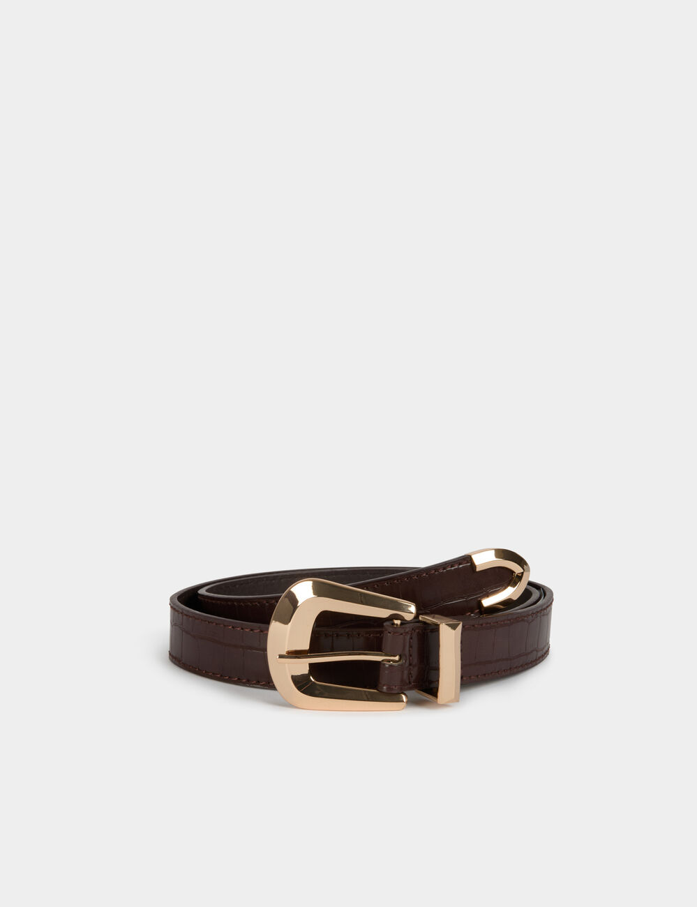 Krokog&uuml;rtel bordeaux damen