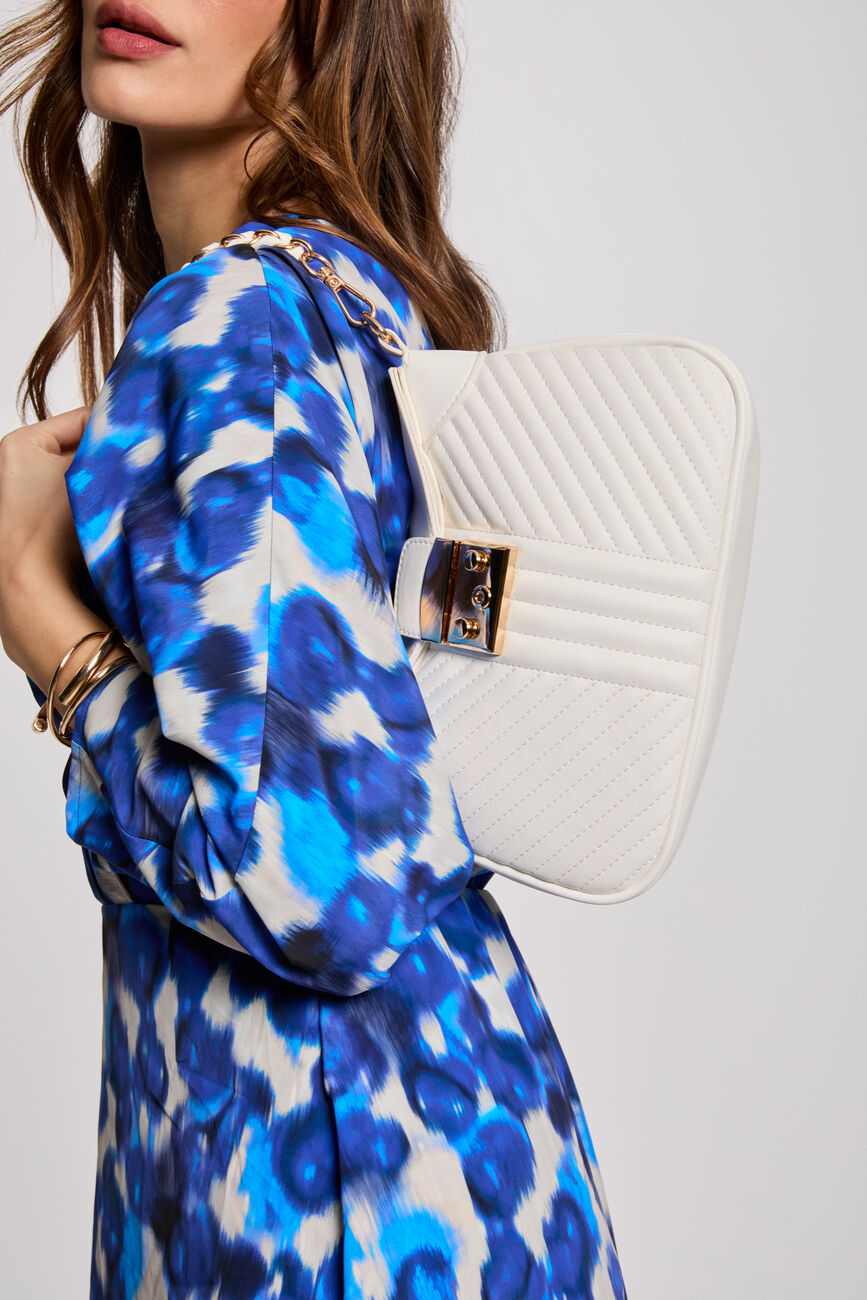 Sac matelassé blanc femme