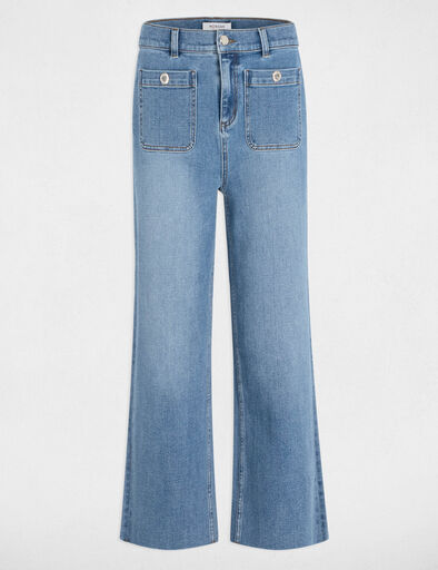 78 hose mit weitem bein stone denim damen 7/8-Hose mit weitem Bein stone denim damen